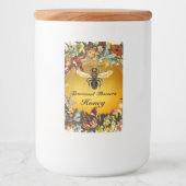 SPRING FLOWERS HONEY BEE / BEEKEEPER BEEKEEPING VOEDSELCONTAINER ETIKET (Voorkant)