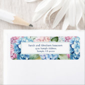 Spring Flowers Hydrangeas Retour Adreslabels Etiket (Insitu)