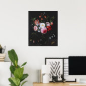 Spring Flowers in een glazen vaas, 17e eeuw Poster (Thuiskantoor)