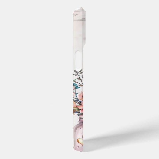 Spring Flowers in Mason Jar Design met naam Case-Mate iPhone Case (Achterkant / Rechts)