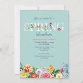 Spring Flowers Luncheon Kaart (Voorkant)