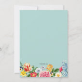Spring Flowers Luncheon Kaart (Achterkant)