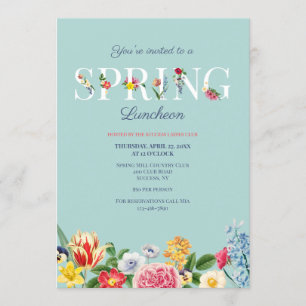 Spring Flowers Luncheon Kaart