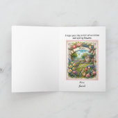 Spring Flowers Moederdag Gepersonaliseerd Kaart (Binnen)