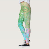 Spring Flowers Neon Pastel Alcohol Ink Abstract Leggings (Links)