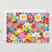 Spring Flowers One Baby Girl First Birthday Foto Kaart (Achterkant)