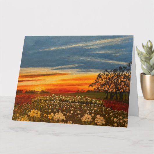 Spring Flowers op Sunset, door Gary Poling Kaart (Kleine Plant)