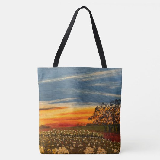 Spring Flowers op Sunset, door Gary Poling Tote Bag (Voorkant)