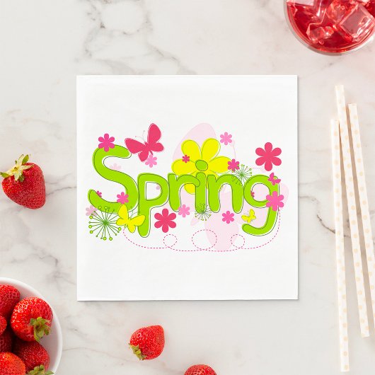 Spring Flowers Paper Napkins Servet