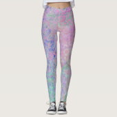 Spring Flowers Pastel Alcohol Ink Abstract Leggings (Voorkant)