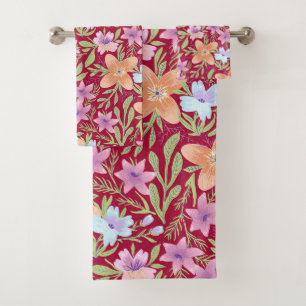 Spring Flowers Patroon Bad Handdoek