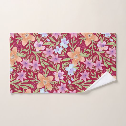 Spring Flowers Patroon Bad Handdoek (Handdoek)