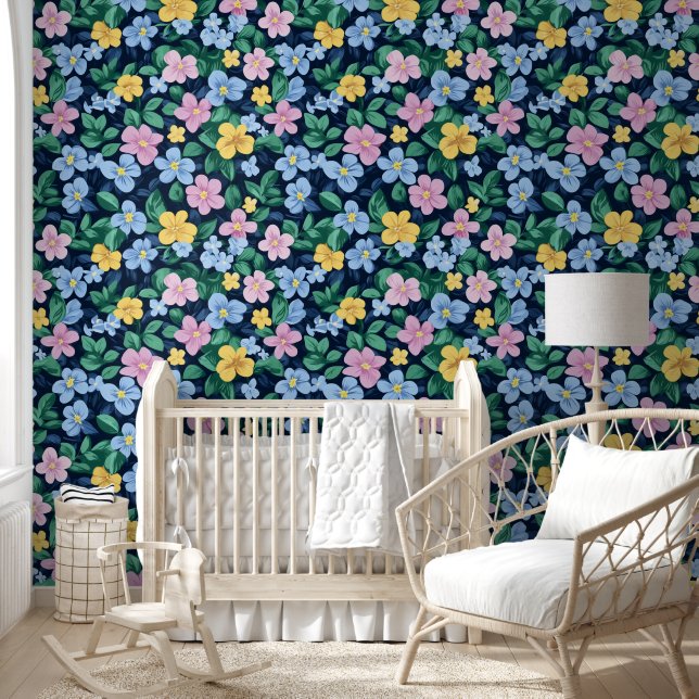 Spring Flowers Patroon Behang (Kinderen)