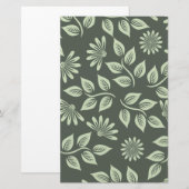 Spring Flowers Patroon Briefpapier (Voorkant / Achterkant)