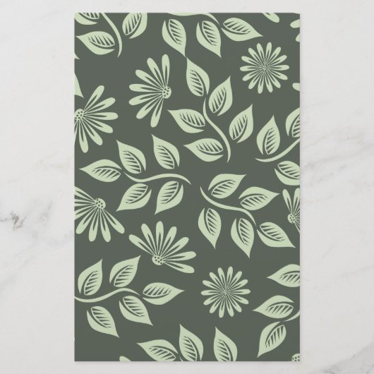Spring Flowers Patroon Briefpapier (Voorkant)