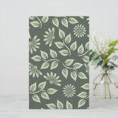 Spring Flowers Patroon Briefpapier (Staand voorkant)