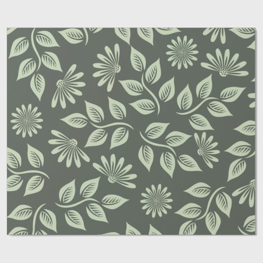 Spring Flowers Patroon Cadeaupapier (Vlak)
