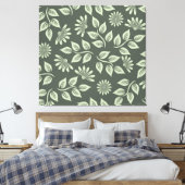 Spring Flowers Patroon Canvas Afdruk (Insitu (Slaapkamer))