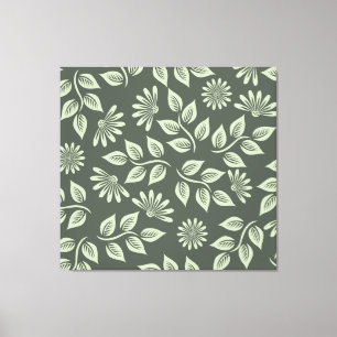 Spring Flowers Patroon Canvas Afdruk