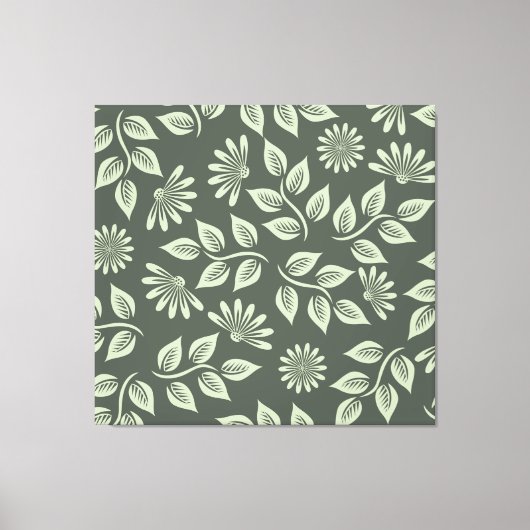 Spring Flowers Patroon Canvas Afdruk (Voorkant)