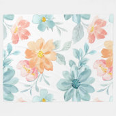 Spring Flowers Patroon Fleece Deken (Voorkant (Horizontaal))