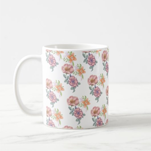 Spring Flowers Patroon Koffiemok (Links)