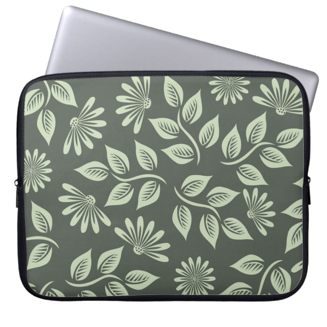 Spring Flowers Patroon Laptop Sleeve (Voorkant)