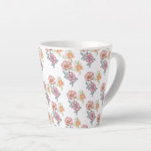 Spring Flowers Patroon Latte Mok (Rechterhoek)
