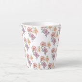 Spring Flowers Patroon Latte Mok (Voorkant)