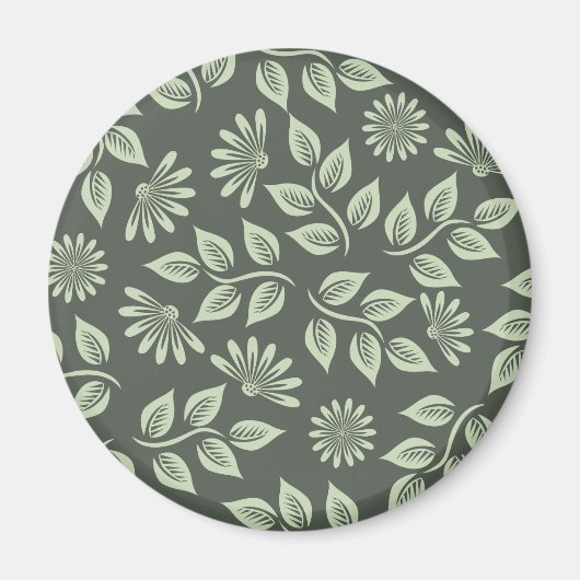 Spring Flowers Patroon Magneet (Voorkant)