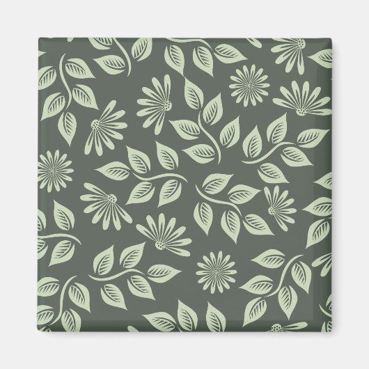 Spring Flowers Patroon Magneet (Voorkant)