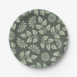 Spring Flowers Patroon Papieren Bordje