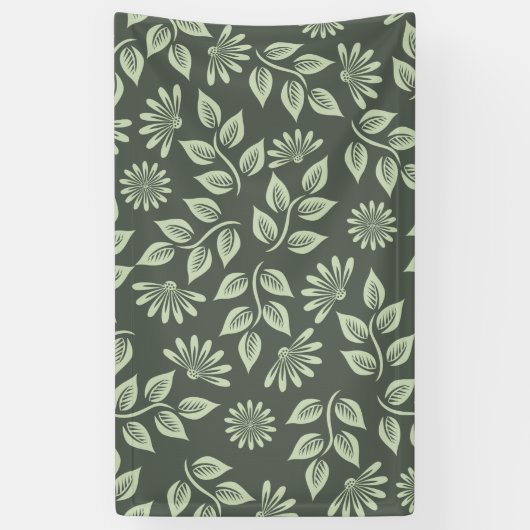 Spring Flowers Patroon Spandoek (Verticaal)