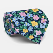 Spring Flowers Patroon Stropdas (Opgerold)
