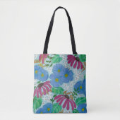 Spring Flowers Periwinkle blauw en roze Tas (Voorkant)