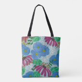 Spring Flowers Periwinkle blauw en roze Tas (Achterkant)
