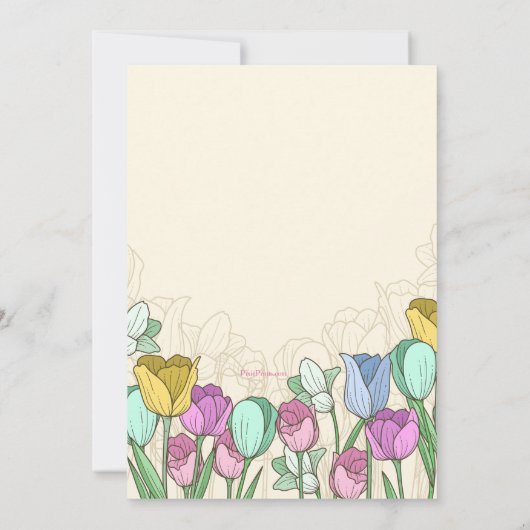 Spring Flowers Photo Card Kaart (Achterkant)