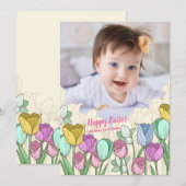 Spring Flowers Photo Card Kaart (Voorkant / Achterkant)