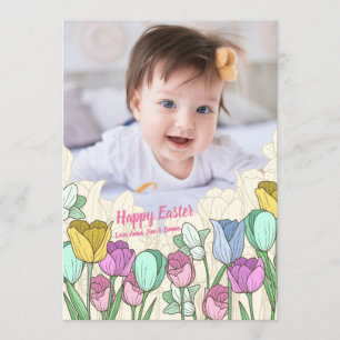 Spring Flowers Photo Card Kaart
