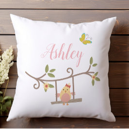 Spring Flowers Pink Butterfly Baby Kussen