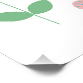 Spring Flowers Pink Butterfly Baby Room Perfect Poster (Hoek)