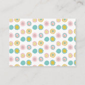 Spring Flowers Pink Butterfly Girl Display Shower Informatiekaartje (Achterkant)