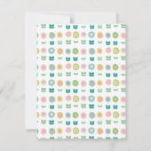 Spring Flowers Pink Butterfly Wishes for Baby Notitiekaartje (Achterkant)