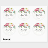 Spring Flowers Pink Peach Quinceanera Hartelijk da Ronde Sticker (Vel)