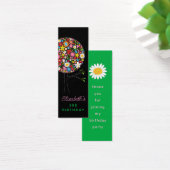 Spring Flowers Pop Boom Bloom DIY Party Favor Labe Mini Visitekaartjes (Bureau)