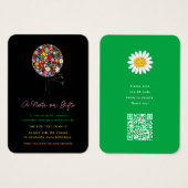 Spring Flowers Pop Tree Girl's Verjaardagsdonatie Visitekaartjes (Voorkant /achterkant)