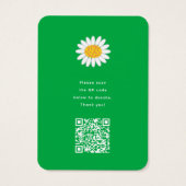 Spring Flowers Pop Tree Girl's Verjaardagsdonatie Visitekaartjes (Achterkant)