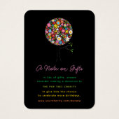 Spring Flowers Pop Tree Girl's Verjaardagsdonatie Visitekaartjes (Voorkant)