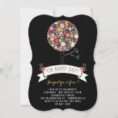 Spring Flowers Pop Tree Meisje Verjaardagsfeestfot Kaart (Voorkant)