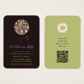 Spring Flowers Pop Tree Verjaardag in plaats van c Visitekaartjes (Voorkant /achterkant)